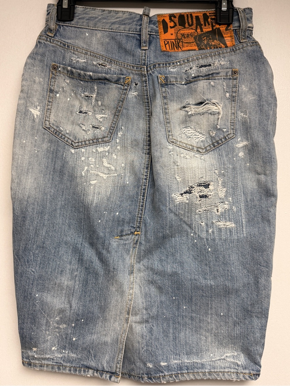 DSQUARED2 Distressed Denim skirt
